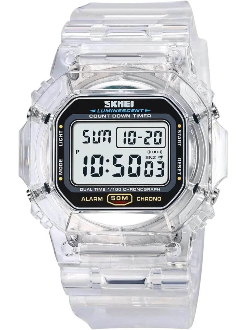 Unisex Waterproof Digital Sports Watch with LED Light, Stopwatch & Date - Casual